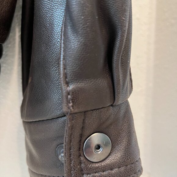 Remy Leather bomber Jacket- Color- Chocolate. Size 42 - Picture 4 of 7